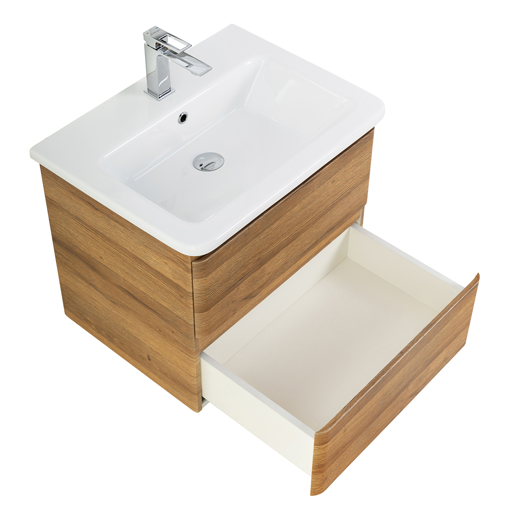 Тумба подвесная с керамической раковиной BelBagno ALBANO-CER-600-2C-SO-RR