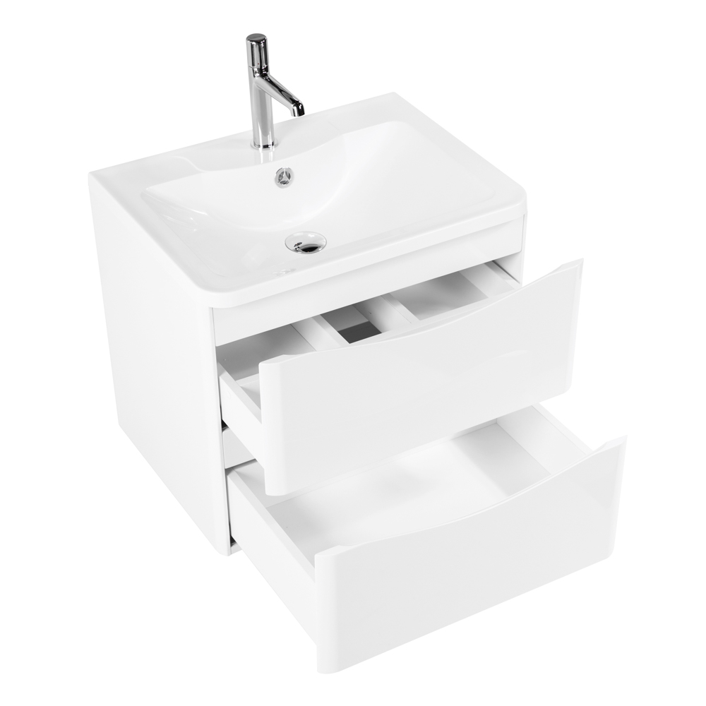 Мебель для ванной комнаты подвесная BelBagno ACQUA-700-2C-SO-BL 70см Bianco Lucido 