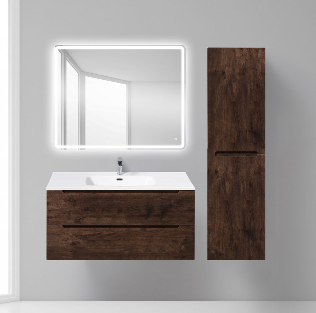 Мебель для ванной комнаты BelBagno ETNA Rovere Moro 100 см ETNA-1000-2C-SO-RW-P