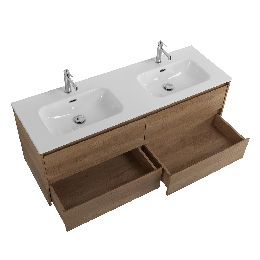 Тумба BelBagno KRAFT-1200-4C-SO-2-RNN с 2-й раковиной BelBagno BB1200-2-ETL, Rovere Nebrasca Nature