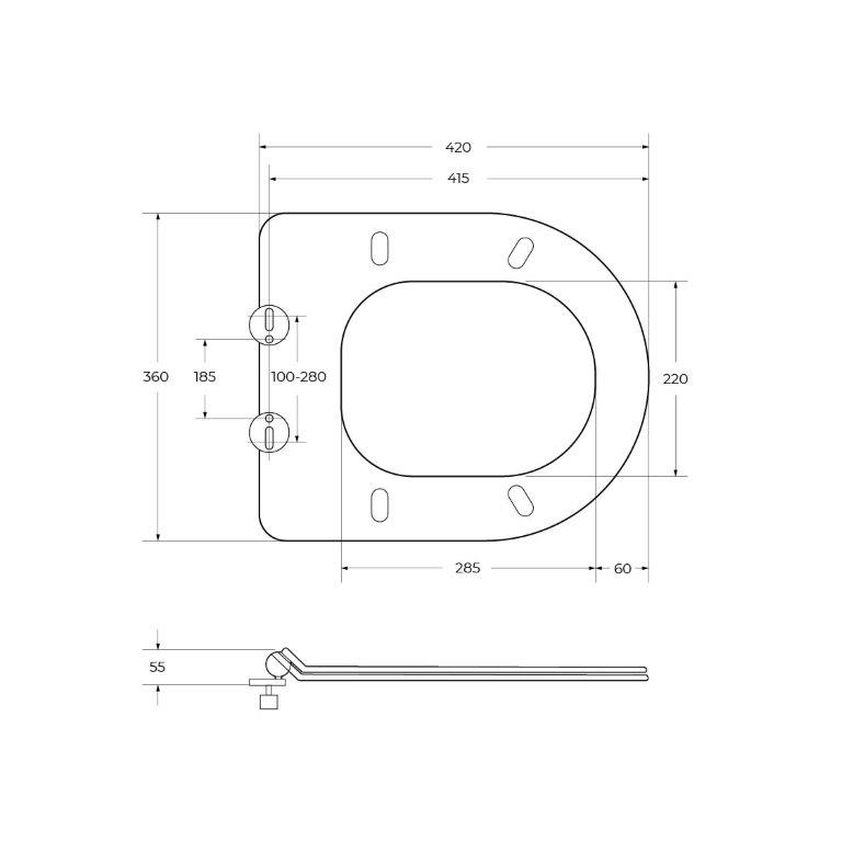 Унитаз-компакт BelBagno NORMA BB339CPR/BB339T/BB076SC безободковый с сидением