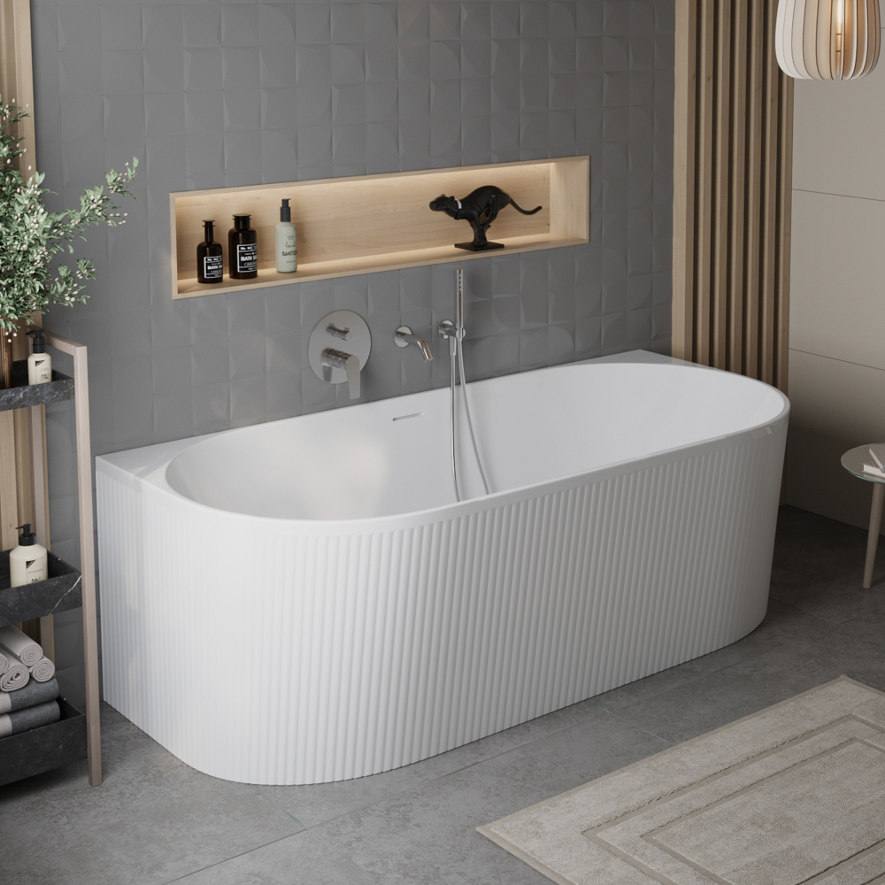 купить Ванна акриловая пристенная матовая BelBagno BB412-1700-800-MATT 