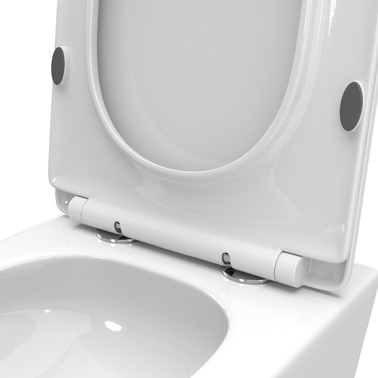 Унитаз подвесной безободковый с сиденьем и смывом TORNADO BelBagno TRE-TOR BB5180CH-TOR/SC