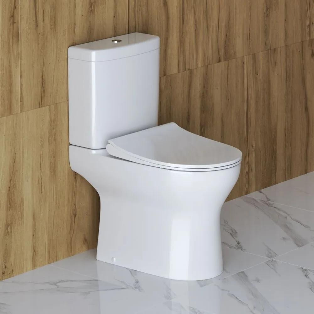 купить Унитаз-компакт безободковый с сиденьем BelBagno STEAM BB130CPR + BB130T 