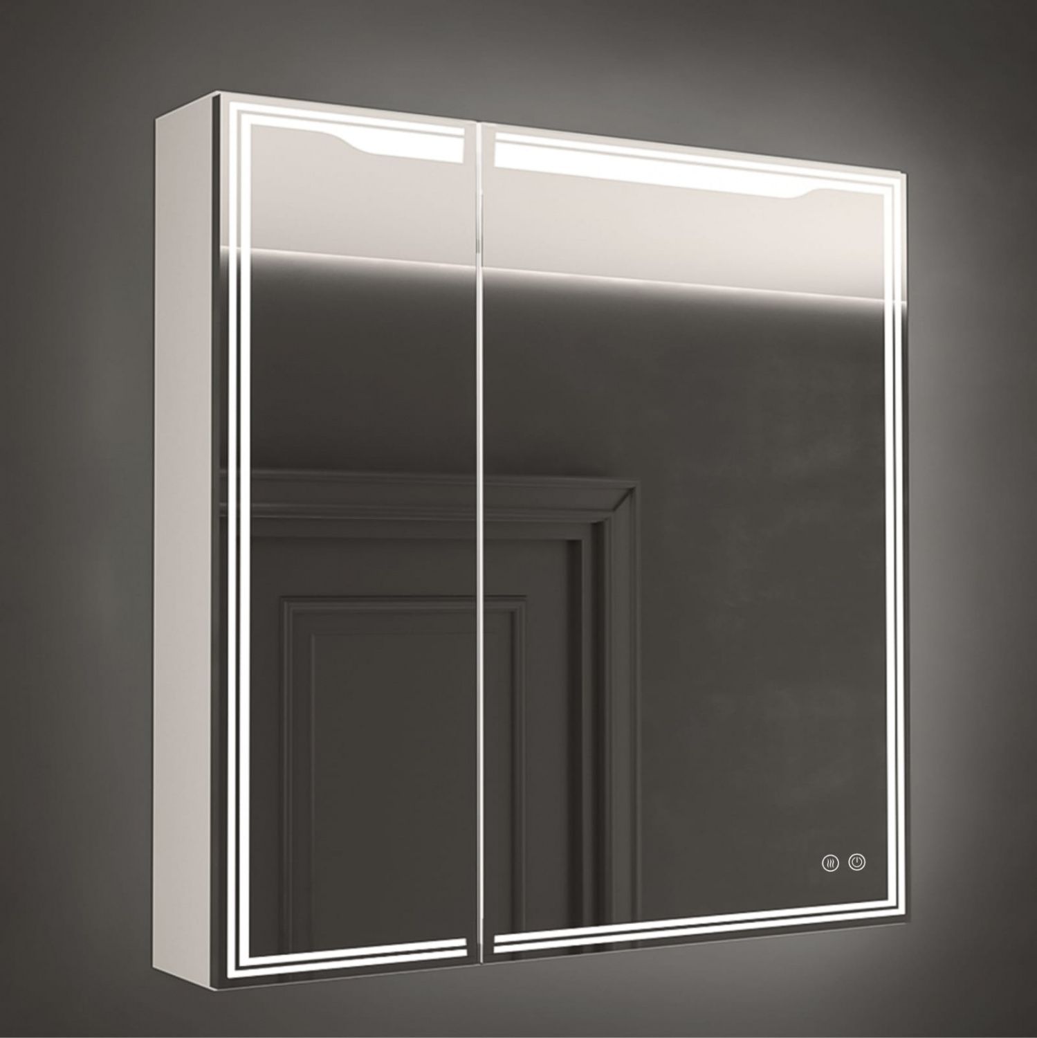 Зеркальный шкаф ART&MAX MERANO AM-Mer-800-800-2D-R-DS-F