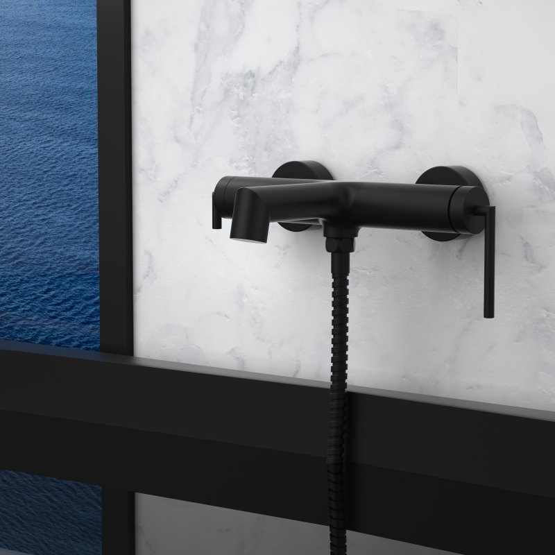 Смеситель BelBagno для ванны и душа ACQUA-VASM-NERO