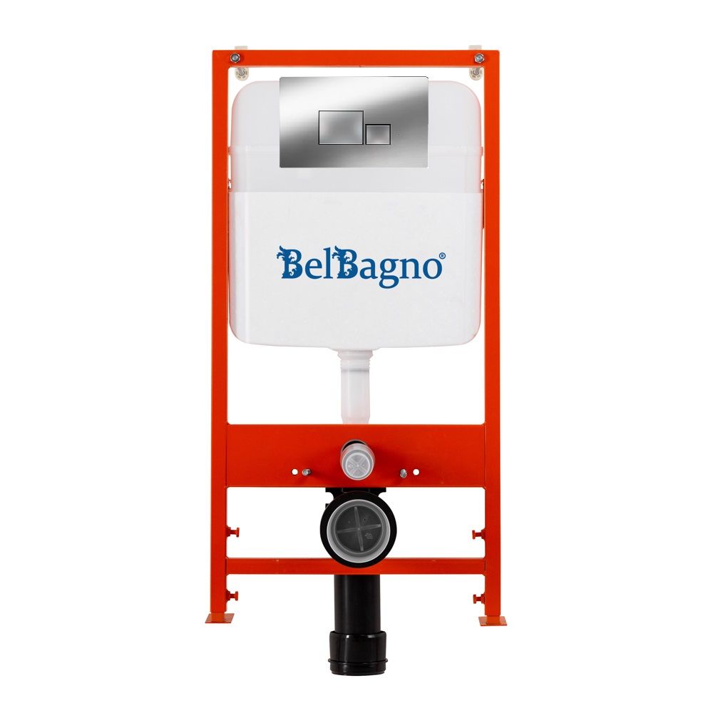 Система инсталляции для подвесных унитазов BelBagno BB026 с кнопкой смыва BB071CR