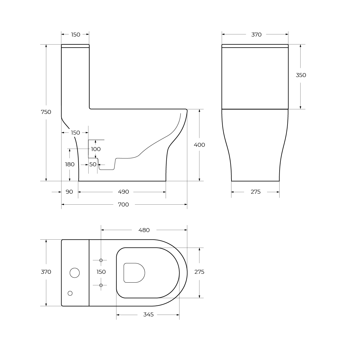 Унитаз моноблок безободковый с сиденьем BelBagno LOUNGE BB8618CPR-MN/SC