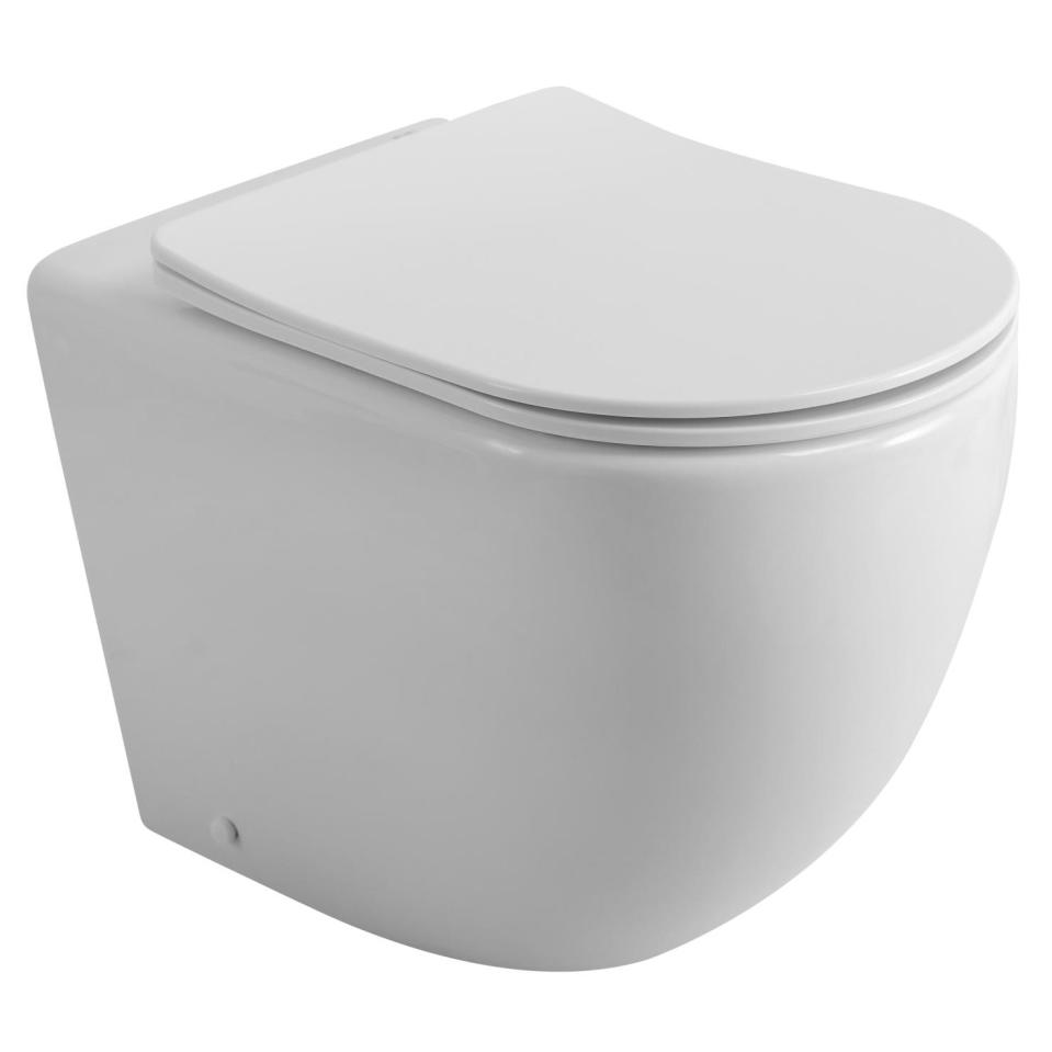 купить Приставной унитаз BelBagno SFERA-TOR BB2141CB-TOR/SC безободковый с сиденьем и смывом TORNADO  