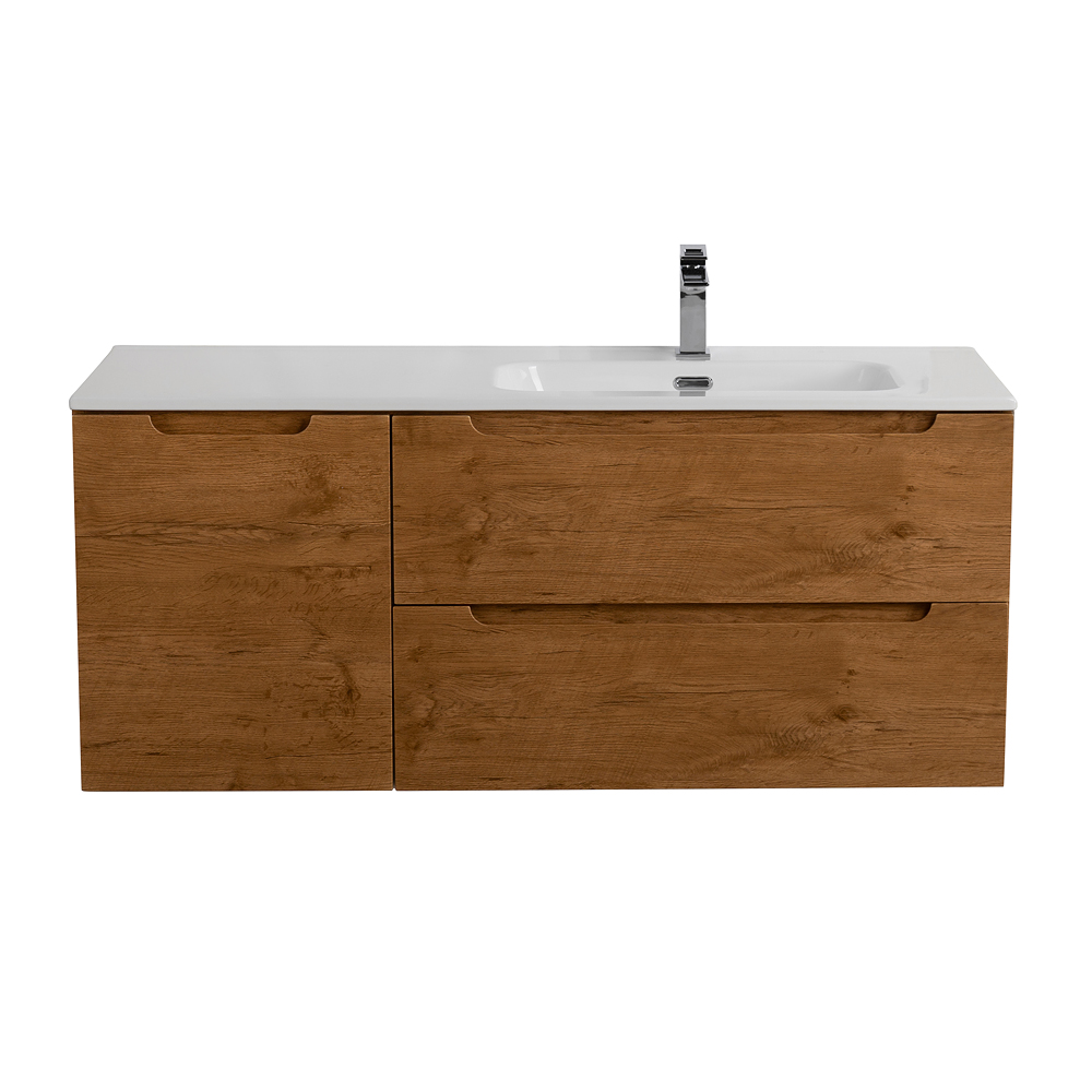 Подвесная тумба с раковиной BelBagno ETNA 120 Rovere Nature правая, ETNA-1200-2C-1A-SO-RN-R + BB1200ETL-R