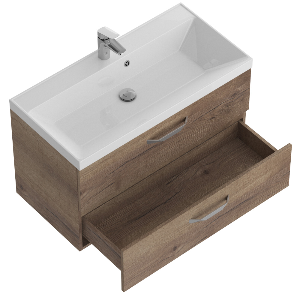База под раковину подвесная с двумя выкатными ящиками BelBagno AURORA-900-2C-SO-RT