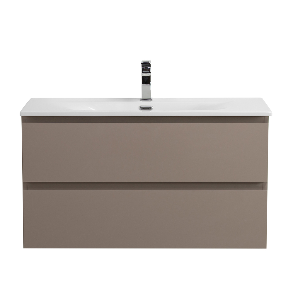 Тумба с раковиной подвесная BelBagno KRAFT-1000-2C-SO-CO Бежевый матовый, раковина белая BB-8099-100