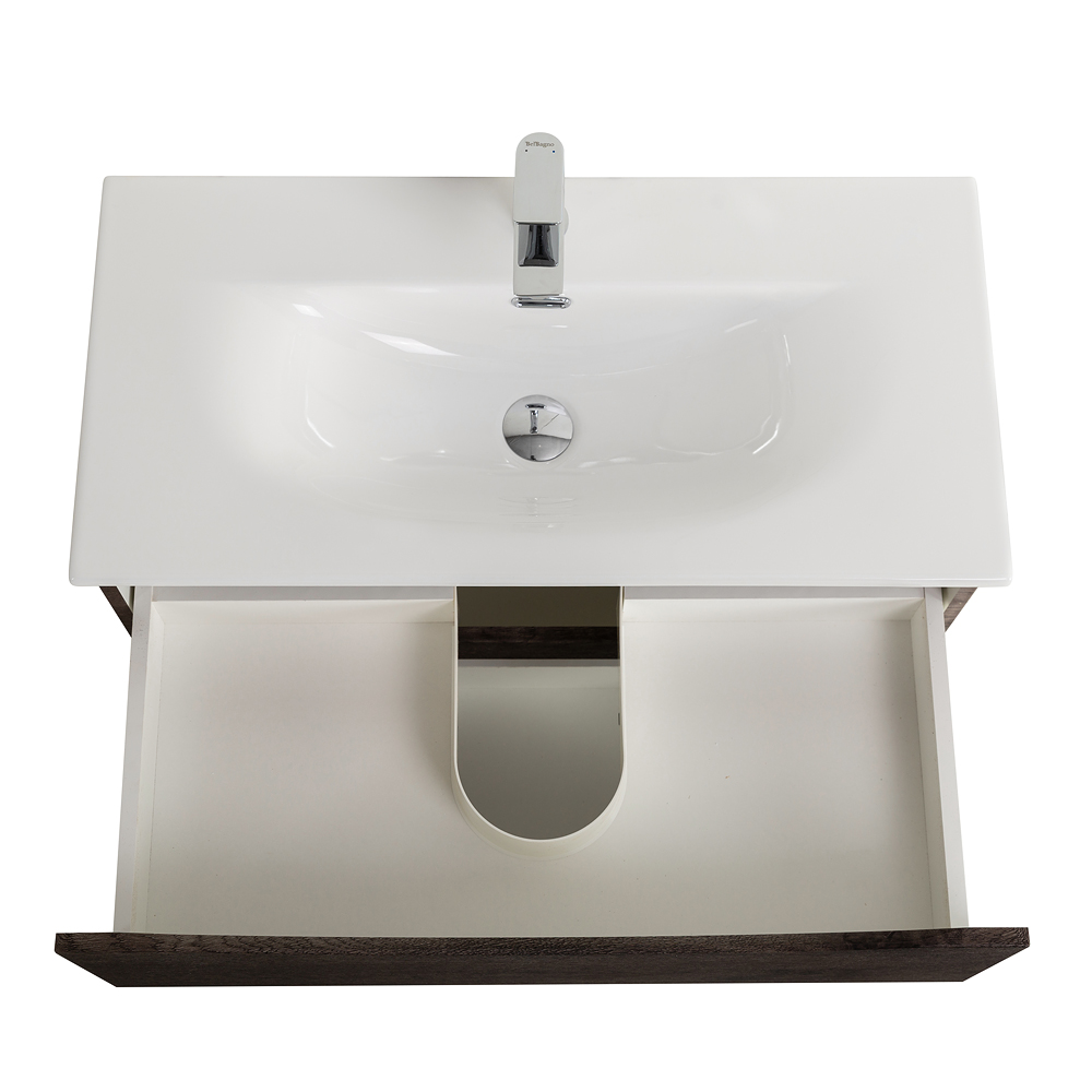 Тумба с раковиной подвесная BelBagno MARINO-CER-MINI-800-2C-SO-RNG-P Rovere Nature Grigio, раковина белая BB-8099-3-80