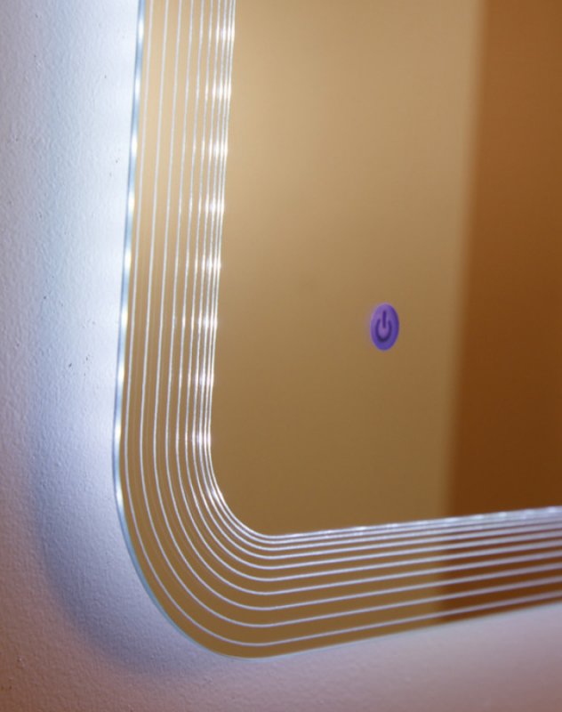 Зеркало со встроенной LED подсветкой и сенсорным выключателем Touch system 44998
