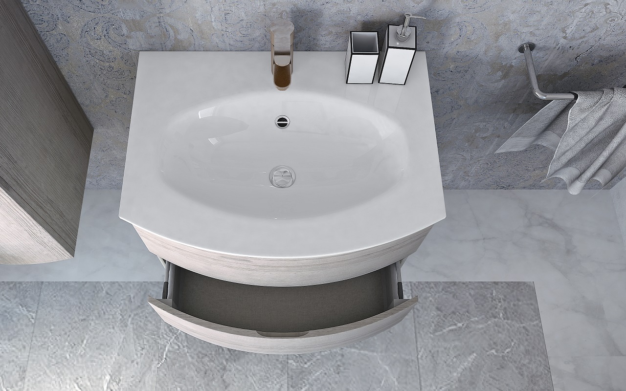 Мебель для ванной Cezares VAGUE 70 Rovere sbiancato 54847