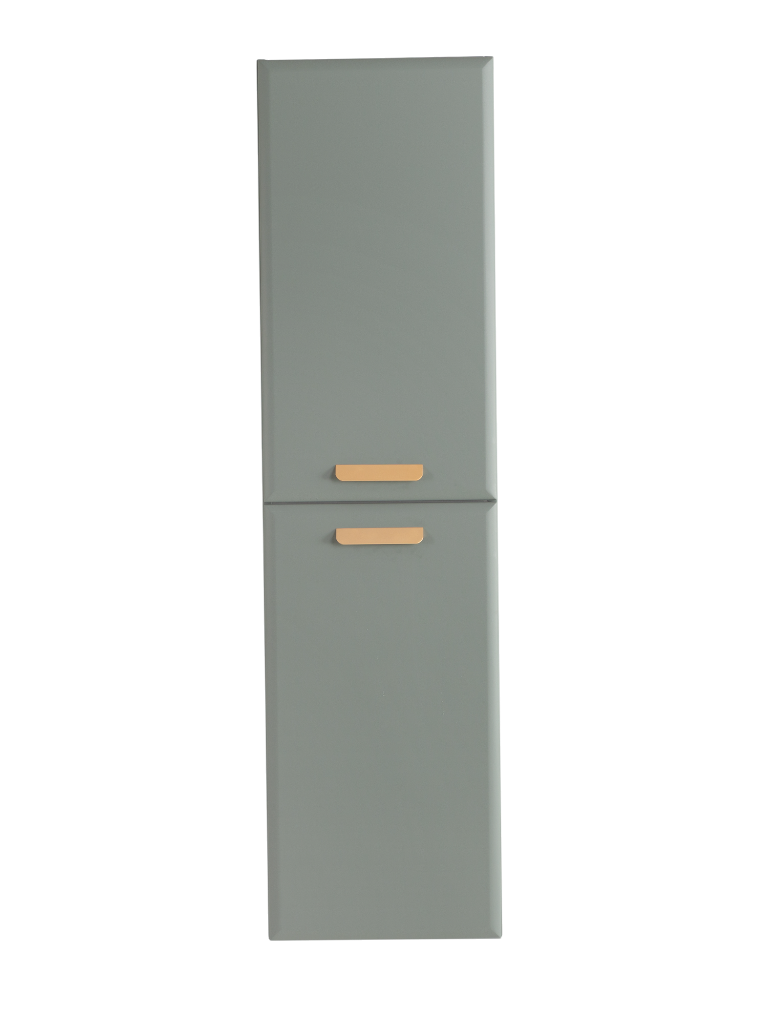 купить Пенал подвесной Cezares ECO-CER-N-1500-2A-SC-GVO-P серо-зеленый матовый с ручками RS156SG.3/96 cатиновое золото 
