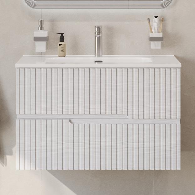 купить Тумба подвесная CEZARES DUET-N-800-2C-SO-FBS-P с раковиной CZR-8095-80, ясень белый софт 